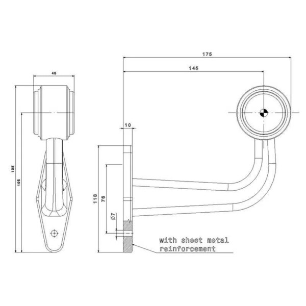 75mm². connector | M10BV-611RW-FT-009 F LED QS075 (NO SET ONLY LEFT VERSION)-M10BV-611RW-3