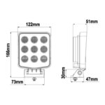 LED werklamp | 2250 lumen | ingebouwde Deutsch - IP69K - 9-36v | WF-2722--WF-2722-8