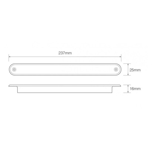 LED dynamisch knipperlicht slimline amber lens | 24v | 40cm. kabel | 235A24-DI-235A24-DI-235A24-DI-3