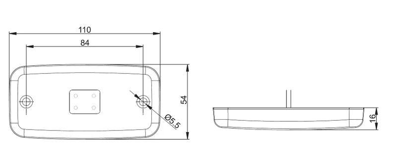 LED markeringslicht rood | 12-24v | 50cm. kabel | M10MV-600R-FT-019 C LED-M10MV-600R-2 LED markeringslicht rood | 12-24v | 50cm. kabel | M10MV-600R-FT-019 C LED-M10MV-600R-2