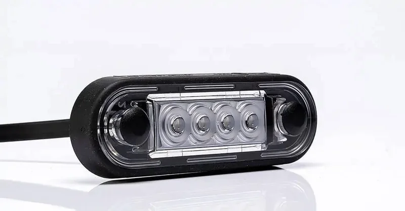 LED markeringslicht wit | 12-24v | 15cm. kabel | MV-2400W.1-FT-073 B LED-MV-2400W.1