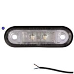 LED markeringslicht blauw | 12-24v | 50cm. kabel | M10MV-200B-FT-015 N LED-M10MV-200B