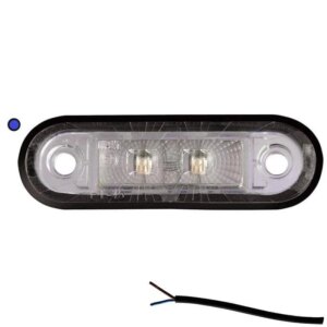 LED markeringslicht blauw | 12-24v | 50cm. kabel | M10MV-200B-FT-015 N LED-M10MV-200B