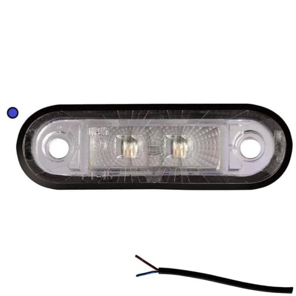 LED markeringslicht blauw | 12-24v | 50cm. kabel | M10MV-200B-FT-015 N LED-M10MV-200B