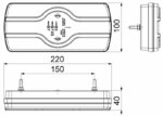 LED neon achterlicht met kentekenverlichting | 12-24v | 2