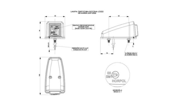 LED Toplicht amber | 12-24v | MV-3400A-LD 222-MV-3400A-2