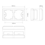 LED achterlicht met zwarte rand | 12-24v | 40cm. kabel | 80BARME-80BARME-80BARME-2