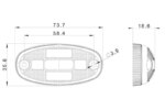 LED markeringslicht wit 12-24v 15cm kabel | MV-6800W-FT-068 B LED-MV-6800W-3