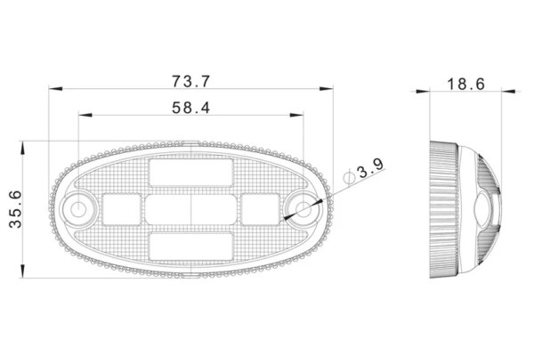 LED markeringslicht wit 12-24v 15cm kabel | MV-6800W-FT-068 B LED-MV-6800W-3