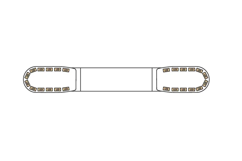LED flitsbalk amber | 13 serie | ECE-R65 amber | 1250mm | 24 LED's | 13-00005-E-13-00005-E-13-00005-E-2 LED flitsbalk amber | 13 serie | ECE-R65 amber | 1250mm | 24 LED's | 13-00005-E-13-00005-E-13-00005-E-2