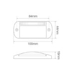 LED knipperlicht met markeringslicht cat.5 | 12-24v | 55cm. kabel | 44AMEC5-44AMEC5-44AMEC5-4