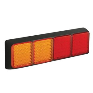 LED achterlicht met zwarte rand | 12-24v | 40cm. kabel | 80BAARRME-80BAARRME-80BAARRME