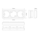 LED achterlicht met zwarte rand | 12-24v | 40cm. kabel | 80BRAWME-80BRAWME-80BRAWME-2