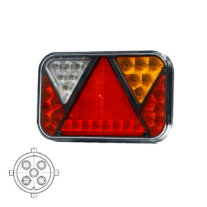 Rechts | LED achterlicht met achterlicht & kentekenlicht | 12v | 5-PIN | VC-2732B5-FT-270 P TB LED COF BAJONET 5PIN-VC-2732B5