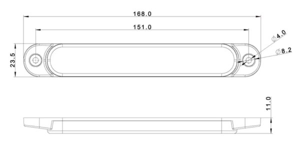 LED Slimline markeerlicht 12-24v 50cm kabel | MV-6500A-FT-065 Z LED-MV-6500A-2