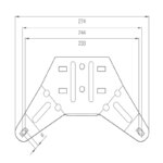 LED zwaailampbalk | R65 | 621mm | compleet flitsend | EQBT621R65A-EQBT621R65A-EQBT621R65A-6