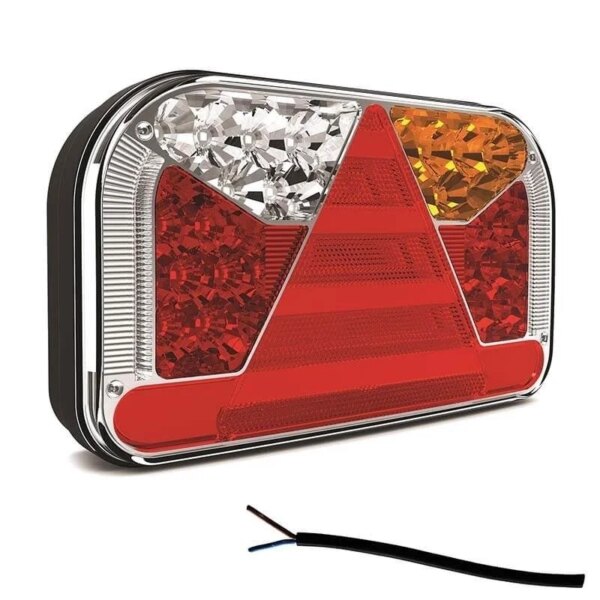 Rechts | LED achterlicht met kentekenlicht | 12-36v | 100cm. kabel | V10C7-552-FT-170 P TB LED-V10C7-552