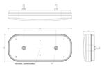 Links | LED achterlicht driehoek reflector & kentekenverlichting | 12-24v | 100cm. kabel | VC-3111-FT-610 L T LED DI-VC-3111-7