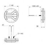 LED achterlicht met dynamisch knipperlicht | 12-24v | 150cm. kabel | V14C4-140D-LZD 2342-V14C4-140D-5
