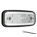 LED markeringslicht wit | 12-24v | 50cm. kabel | MV-1200W-FT-075 B LED-MV-1200W