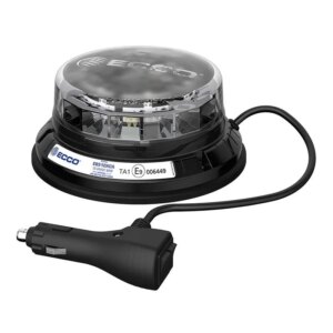 LED R65 Zwaailamp 12-24v Amber-transparant-CISPR25-IP69K-Magneet | EB5104CA-EB5104CA-EB5104CA