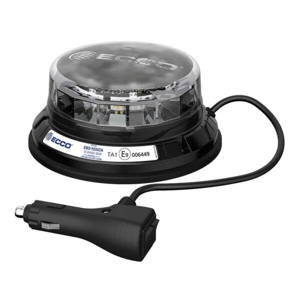 LED R65 Zwaailamp 12-24v Amber-transparant-CISPR25-IP69K-Magneet | EB5104CA-EB5104CA-EB5104CA