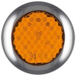 LED knipperlicht met chromen rand | 12-24v | 0