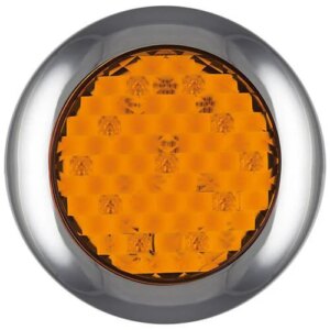 LED knipperlicht met chromen rand | 12-24v | 0