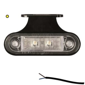 LED markeringslicht amber | 12-24v | 50cm. kabel | M10MV-400A-FT-015 Z+K LED-M10MV-400A