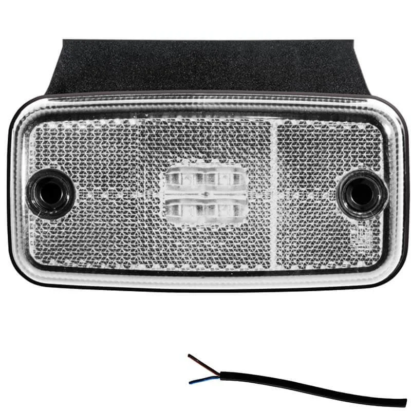 LED markeringslicht wit | 12-24v | 50cm. kabel | M10MV-650W-FT-019 B+K LED-M10MV-650W LED markeringslicht wit | 12-24v | 50cm. kabel | M10MV-650W-FT-019 B+K LED-M10MV-650W