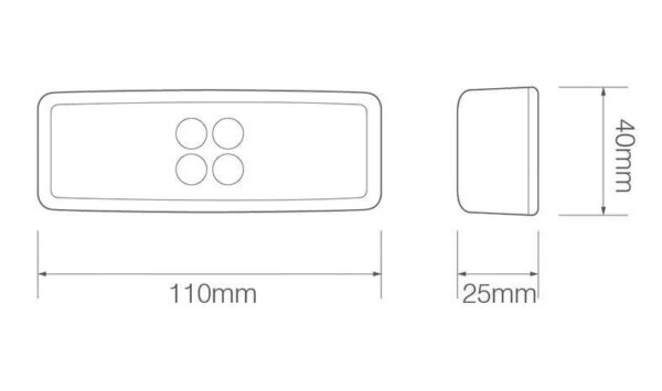 LED markeringslicht amber | 12-24v | 20cm. kabel | 1490AM-1490AM-1490AM-2
