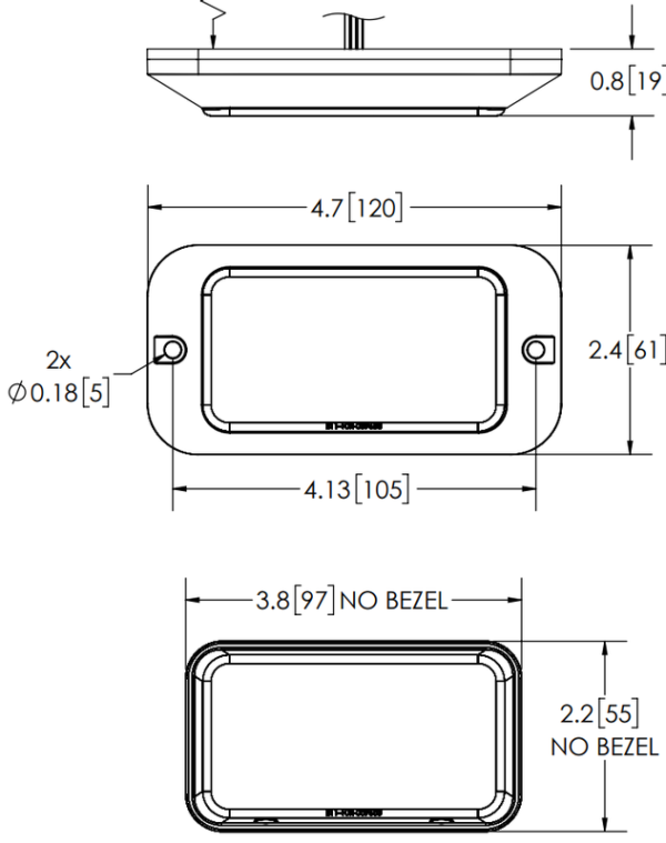 LED flitser | R65 | amber + wit (split) 8-LED | 12-24v | ED3789AC-ED3789AC-ED3789AC-2