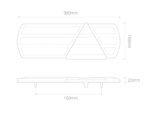 LED slimline achterlicht zonder kentekenverlichting | 12-24v | 40cm. kabel | EU390L-EU390L-EU390L-6