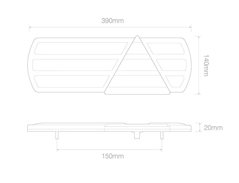 Slimline Trailer lamp | 12-24v | (EU390LR2) Twin Pack | EU390LR2-EU390LR2-EU390LR2-4 Slimline Trailer lamp | 12-24v | (EU390LR2) Twin Pack | EU390LR2-EU390LR2-EU390LR2-4