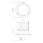 LED flits zwaailamp | 10-30v | met PC DIN-montagevoet | R10 | EQPR10ABM-DM-EQPR10ABM-DM-EQPR10ABM-DM-2