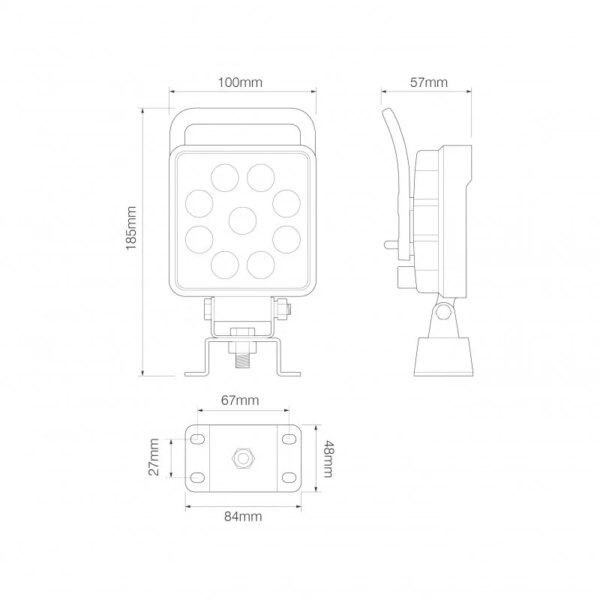 5 watt | 1710 lumen | 9-36v | 40cm kabel | IP69K | 10015BMSHB-10015BMSHB-10015BMSHB-2
