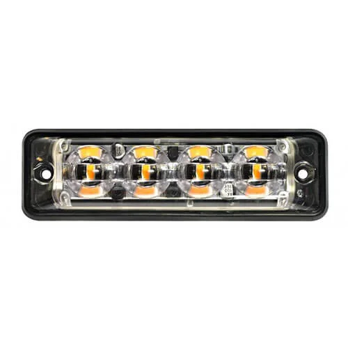 Ultraflacher Slimline LED Blitzer 4 LEDs | R65 | Amber | 10-30v | S11F4002--S11F4002