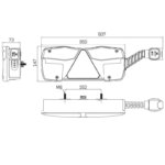 LED Trailerlamp links met breedtelicht 12-24v kabelingang | VC-7111-3192.4000084-VC-7111-9