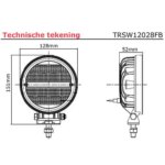 LED RFT Werklamp | 2272 lumen | 9-36v | rond | TRSW12028FB--TRSW12028FB-4