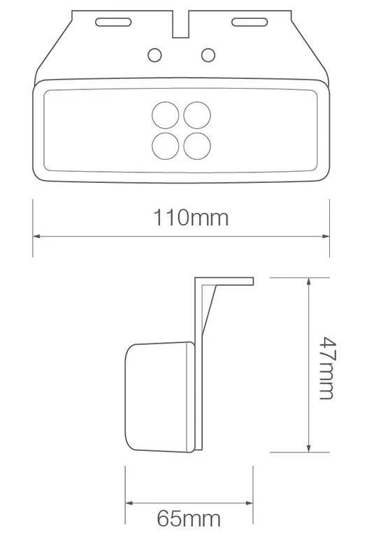 LED markeringslicht wit | 12-24v | 20cm. kabel | 1491WM-1491WM-1491WM-2 LED markeringslicht wit | 12-24v | 20cm. kabel | 1491WM-1491WM-1491WM-2