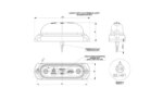 LED markeringslicht wit met beugel | 12-24v | 50cm. kabel | MV-4090W-LD 377-MV-4090W-2