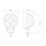 LED werklamp | 12 watt | 800 lumen | 12-24v | Floodbeam zwart | 8312BM-8312BM-8312BM-3