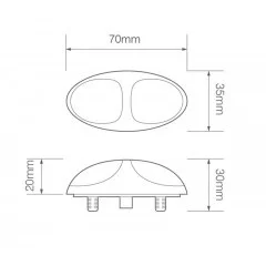 LED markeringslicht amber | 12-24v | 10cm. kabel | 37CAM2P-37CAM2P-37CAM2P-2 LED markeringslicht amber | 12-24v | 10cm. kabel | 37CAM2P-37CAM2P-37CAM2P-2
