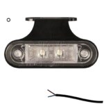 LED markeringslicht wit | 12-24v | 50cm. kabel | M10MV-400W-FT-015 B+K LED-M10MV-400W