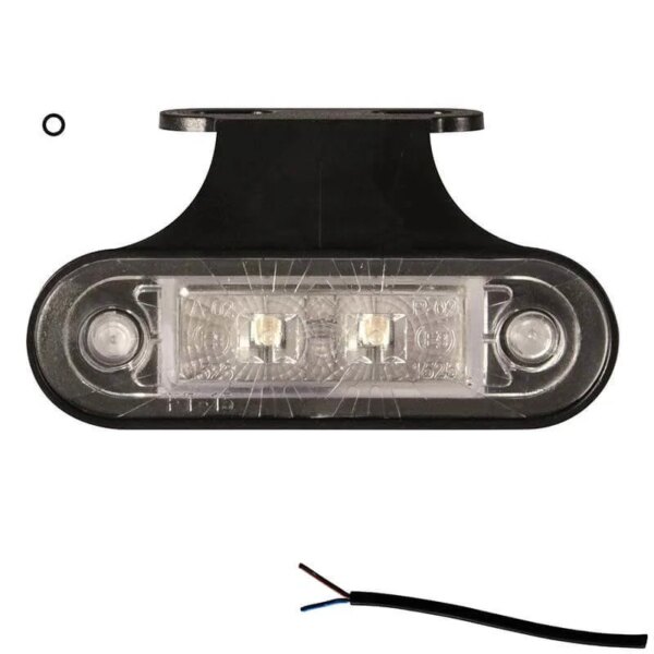 LED markeringslicht wit | 12-24v | 50cm. kabel | M10MV-400W-FT-015 B+K LED-M10MV-400W