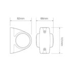 LED breedtelamp met korte steel | 12-24v | 20cm. kabel | 1004RWM-1004RWM-1004RWM-4