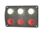 LED interior lamp red(19lm) - white(720lm-5000K) 12-24v | BG-1500RW-LWD 2325-BG-1500RW-2
