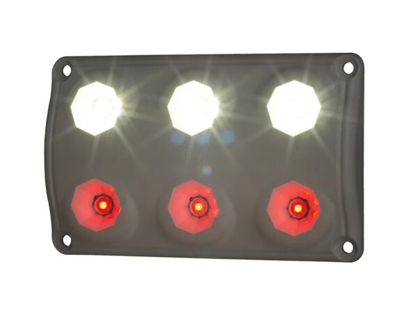 LED interior lamp red(19lm) - white(720lm-5000K) 12-24v | BG-1500RW-LWD 2325-BG-1500RW-2