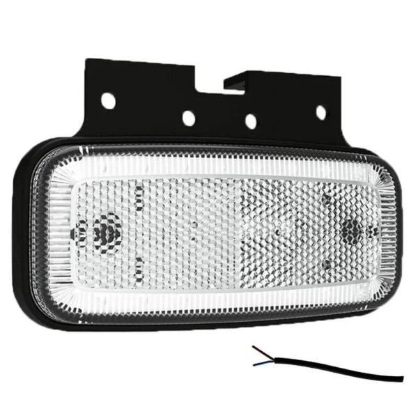 LED markeringslicht wit | 12-24v | 50cm. kabel | MV-1250W-FT-075 B+K LED-MV-1250W