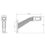 Rechts | LED breedtelamp | schuine steel | 12-36v | 30cm. kabel | MB-1452-FT-145 P LED-MB-1452-4